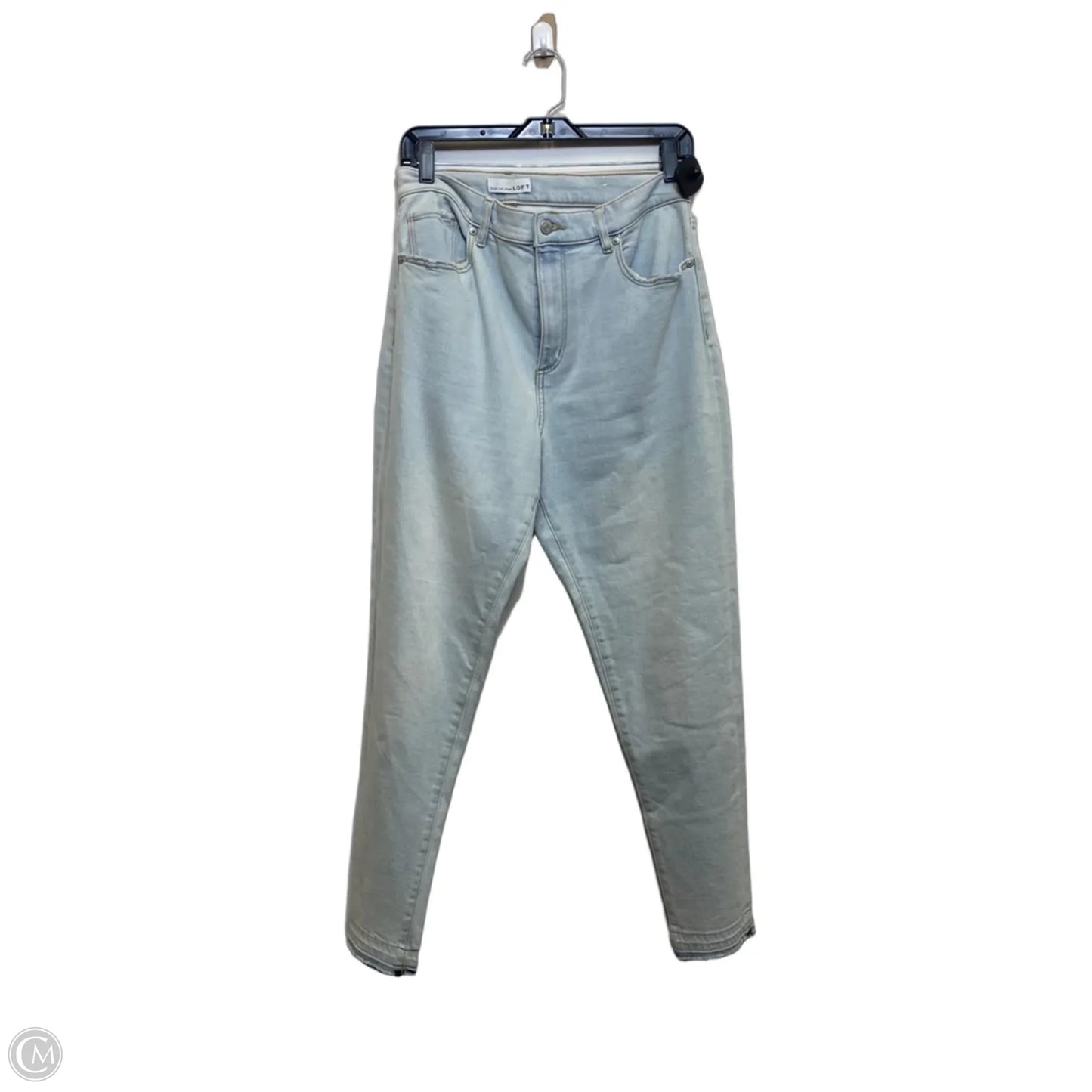 Jeans Straight By Loft In Blue Denim, Size: 10