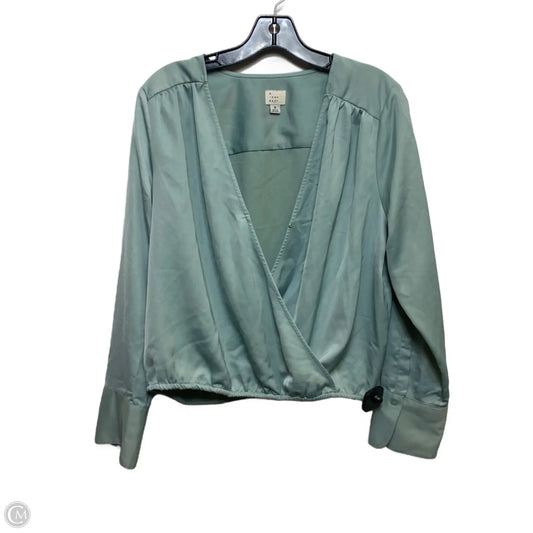 Top Long Sleeve By A New Day In Green, Size: M