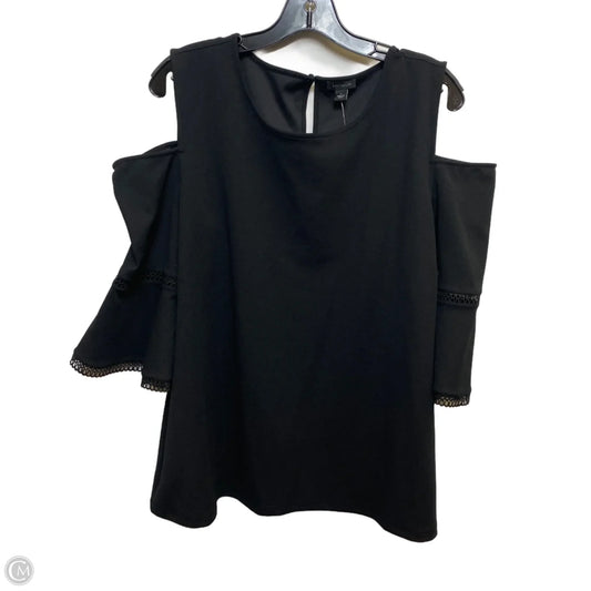 Top Short Sleeve By Ann Taylor In Black, Size: Xl