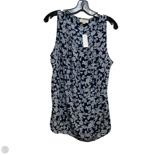Top Sleeveless By Loft In Blue & Green, Size: Xl