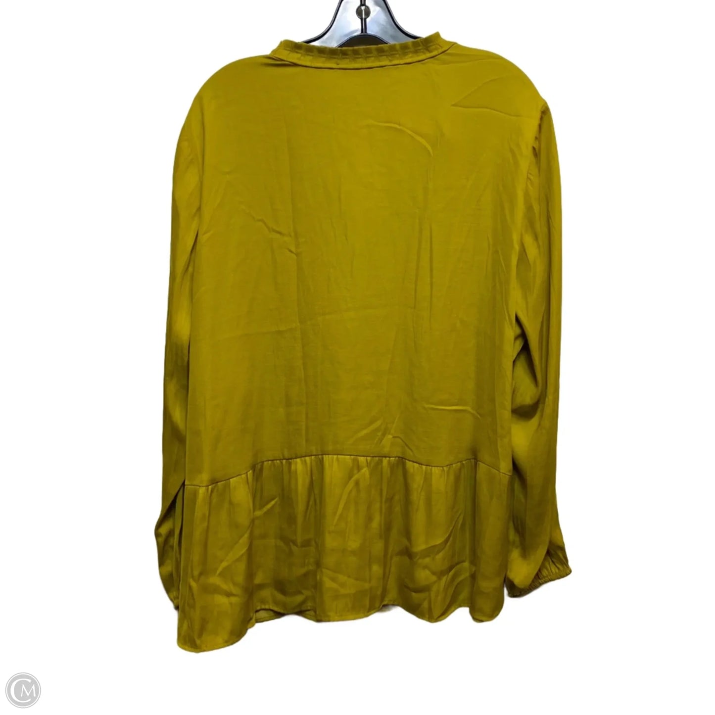Top Long Sleeve By Loft In Chartreuse, Size: 1x