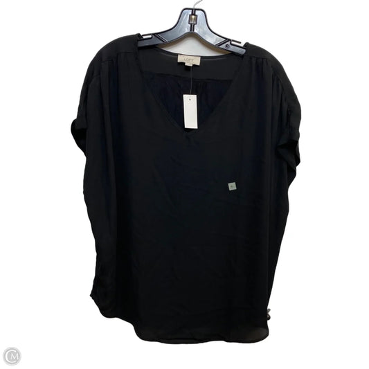 Top Short Sleeve By Loft In Black, Size: Xl