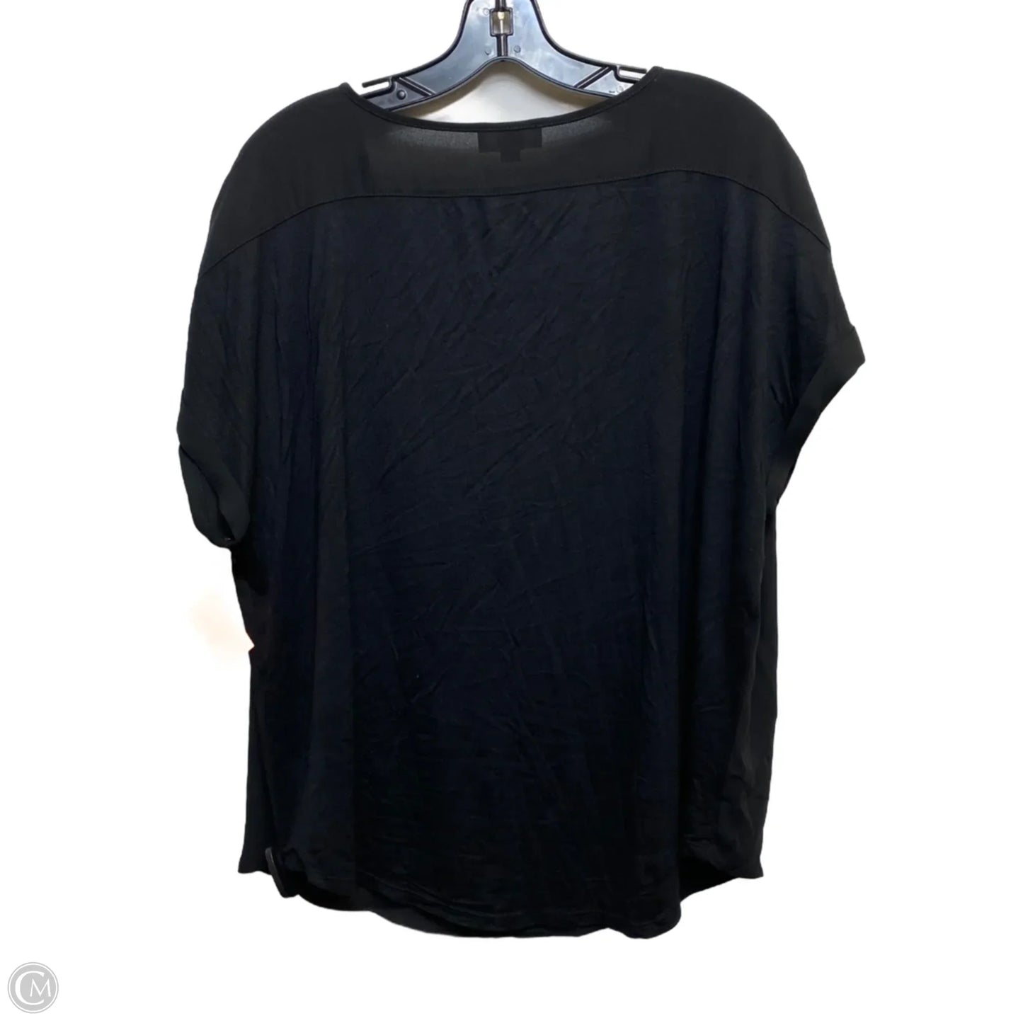 Top Short Sleeve By Loft In Black, Size: Xl