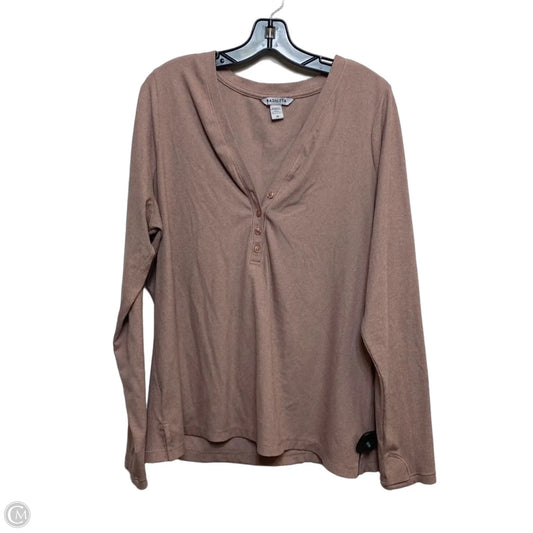 Athletic Top Long Sleeve Crewneck By Athleta In Pink, Size: 2x