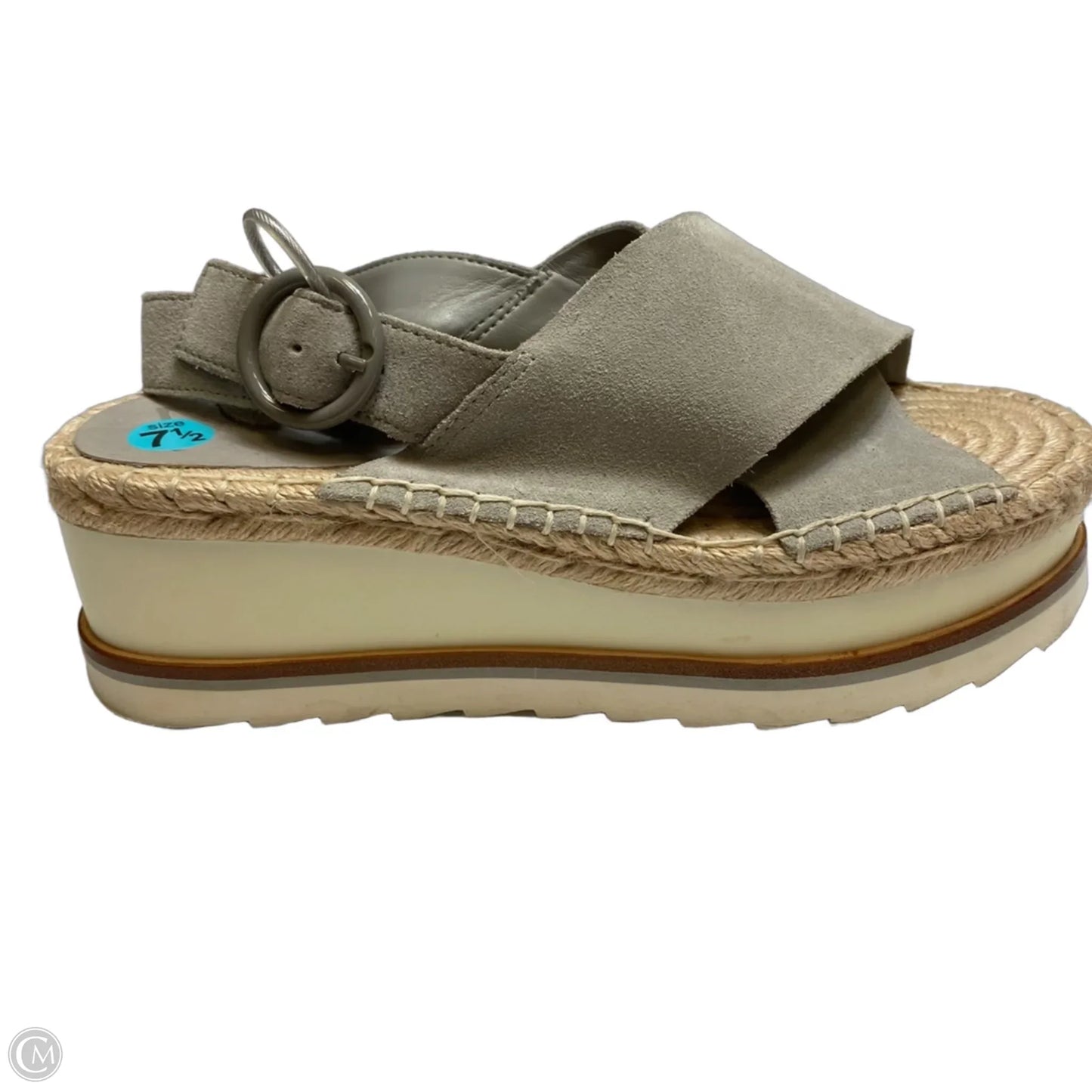 Sandals Heels Platform By Marc Fisher In Grey, Size: 7.5