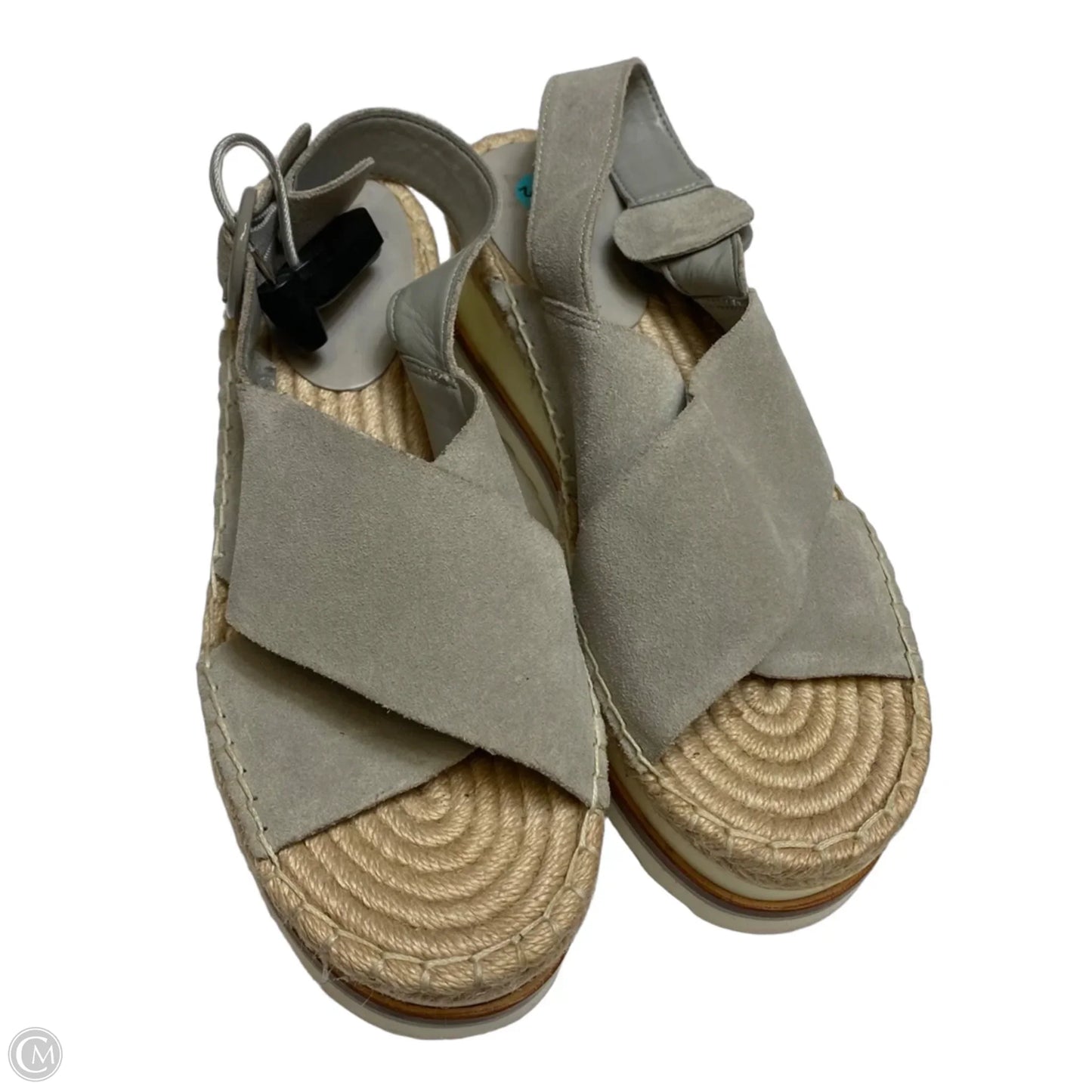 Sandals Heels Platform By Marc Fisher In Grey, Size: 7.5