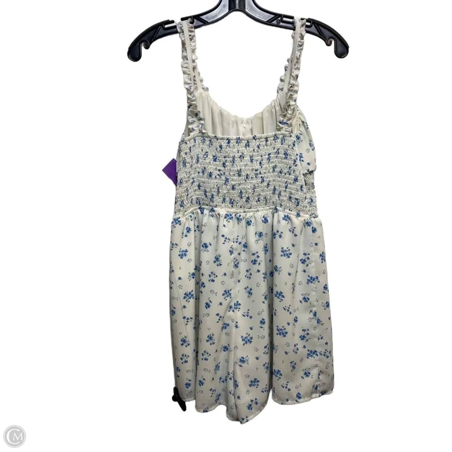 Romper By Shein In Blue & White, Size: M