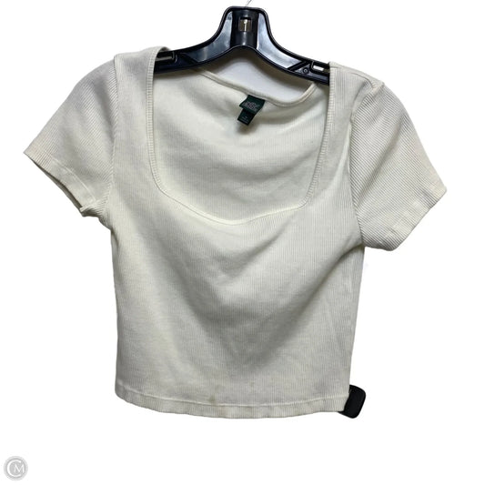 Top Short Sleeve By Wild Fable In White, Size: M
