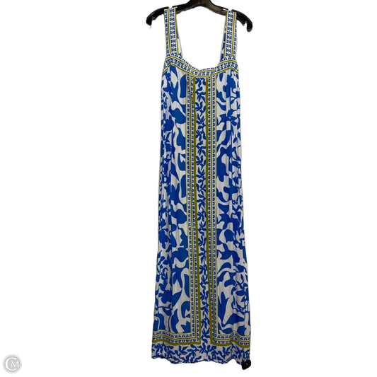 Dress Casual Maxi By Vince Camuto In Blue & White, Size: L