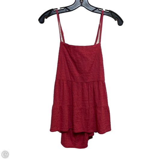 Top Sleeveless By American Eagle In Red, Size: M