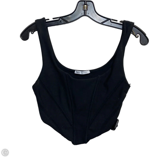 Top Sleeveless By Zara In Black, Size: S