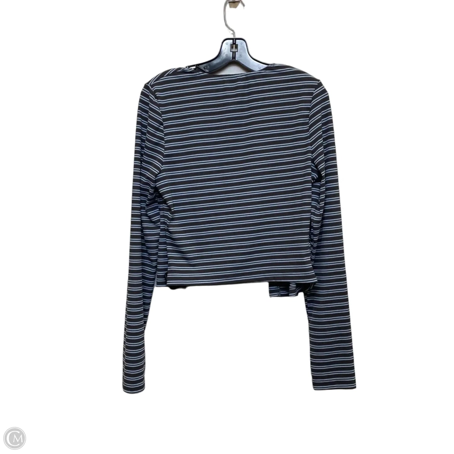Top Long Sleeve By Missguided In Blue & Grey, Size: Xl