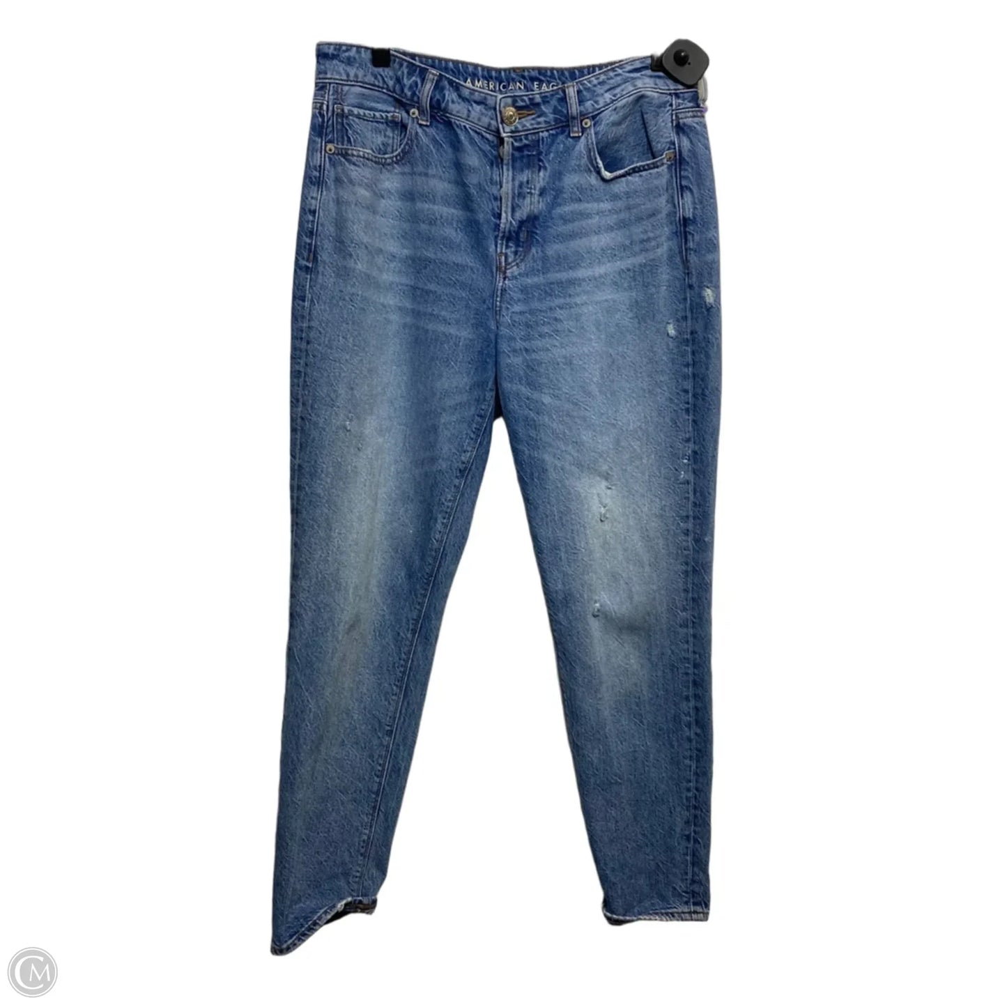 Jeans Straight By American Eagle In Blue Denim, Size: 8
