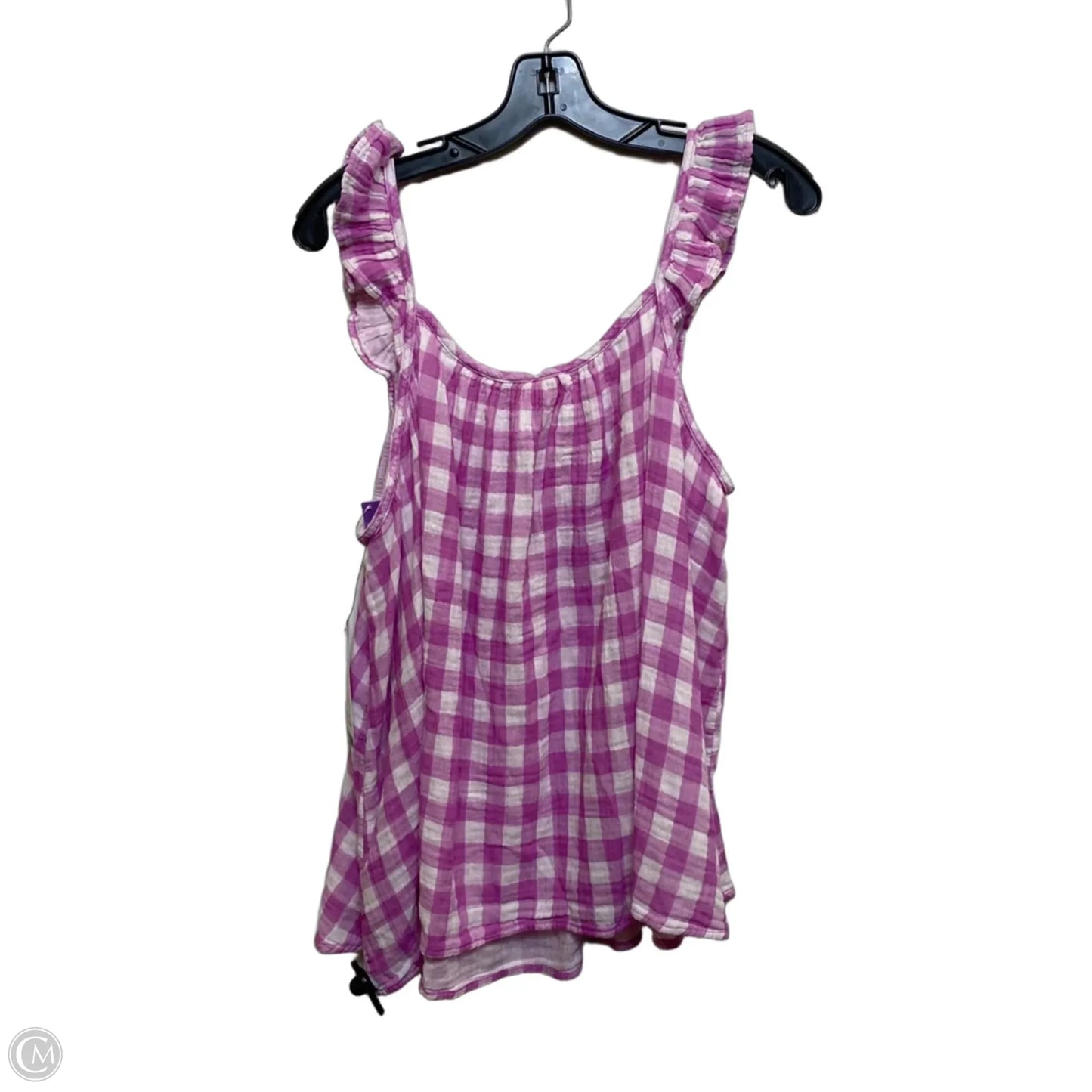 Top Sleeveless By Terra & Sky In Purple & Tan, Size: 1x