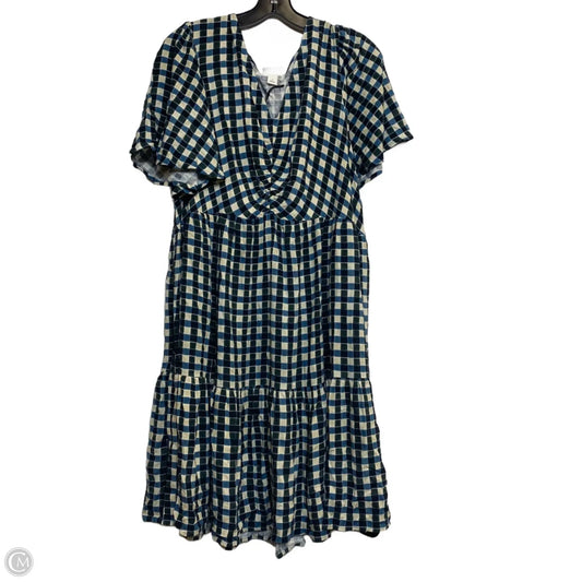 Dress Casual Short By Ava & Viv In Blue & Green, Size: Xl