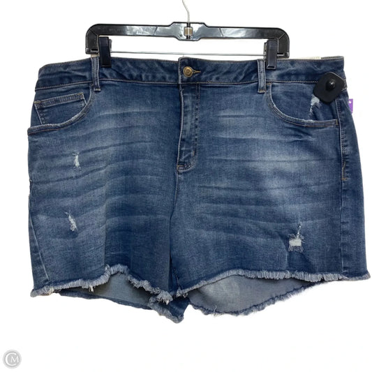 Shorts By Cato In Blue Denim, Size: 22