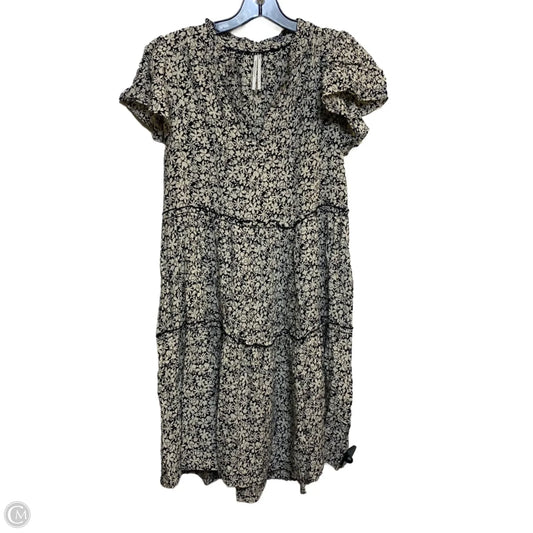 Dress Casual Midi By Anthropologie In Black & Cream, Size: S