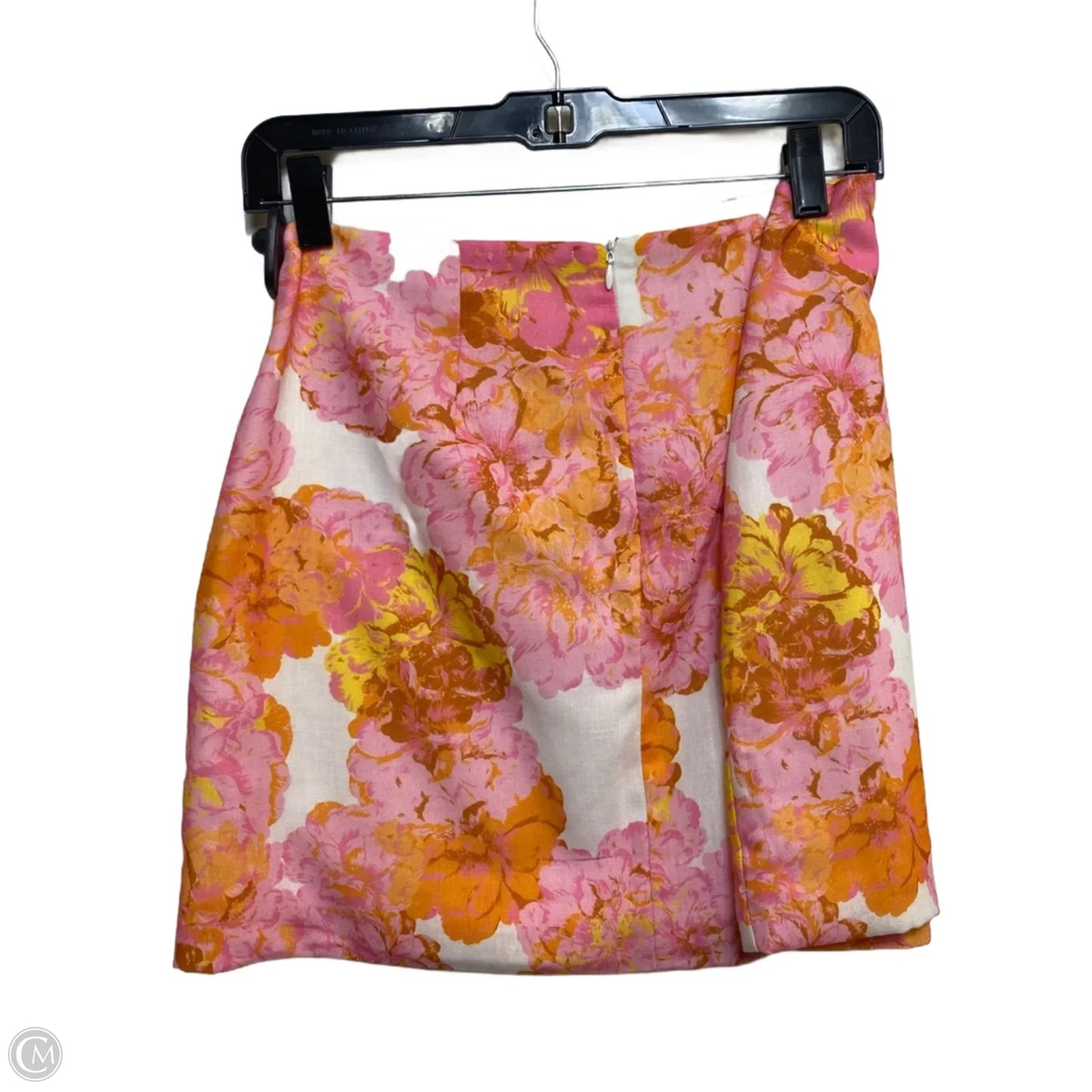 Skirt Mini & Short By Vestique In Orange & Pink, Size: L