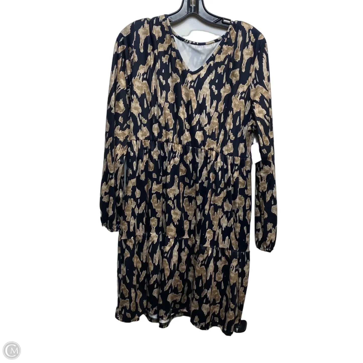Dress Casual Short By Clothes Mentor In Blue & Tan, Size: Xl