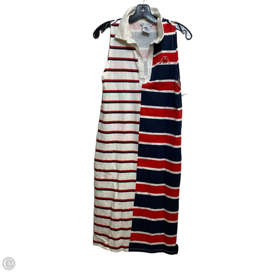 Dress Casual Midi By Zara In Blue & Red, Size: M