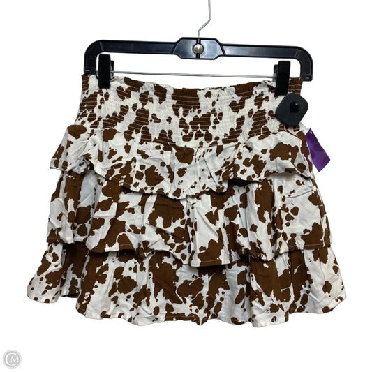 Skort By Sincerely Jules In Brown & Cream, Size: M
