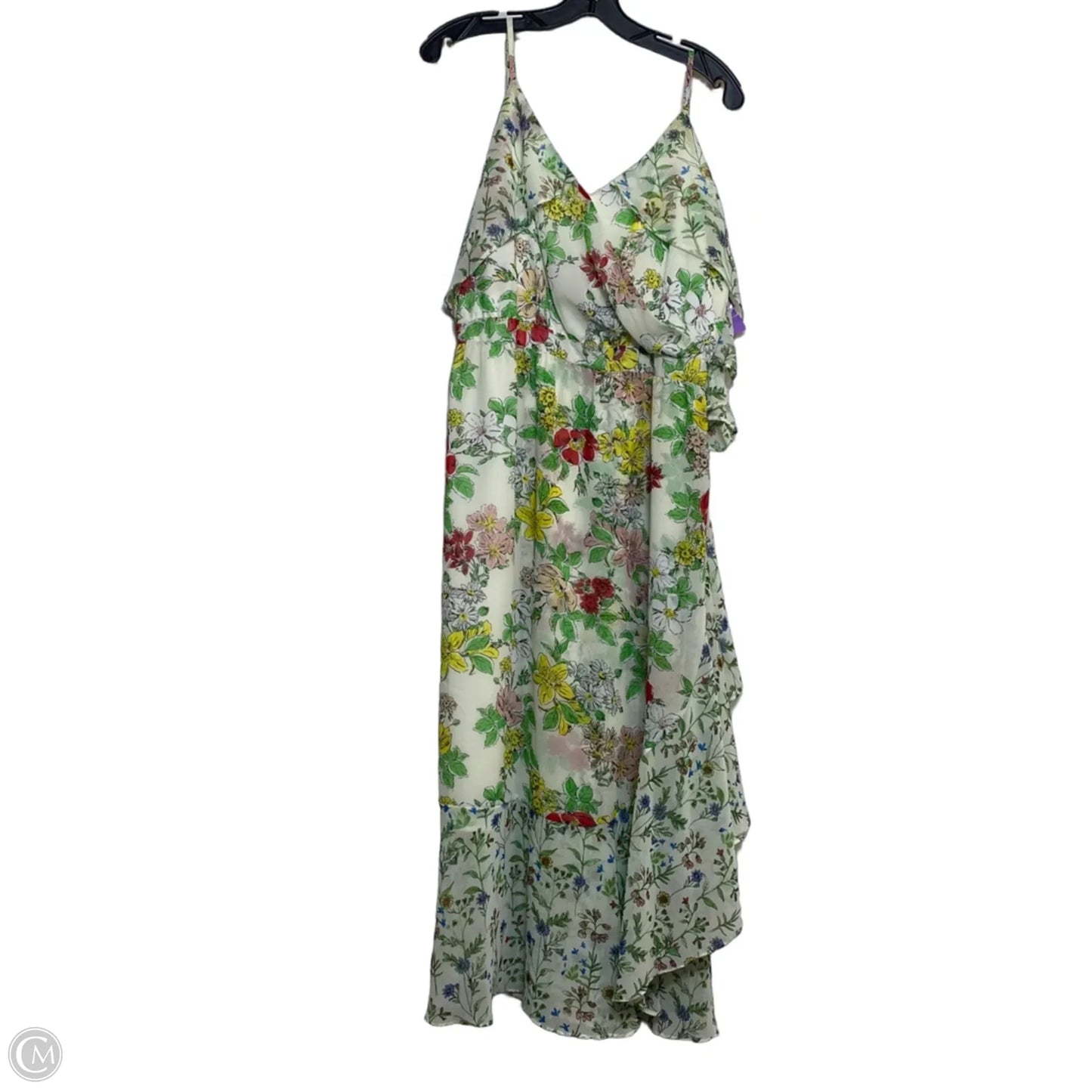 Dress Casual Maxi By Nanette By Nanette Lepore In Green & White, Size: L