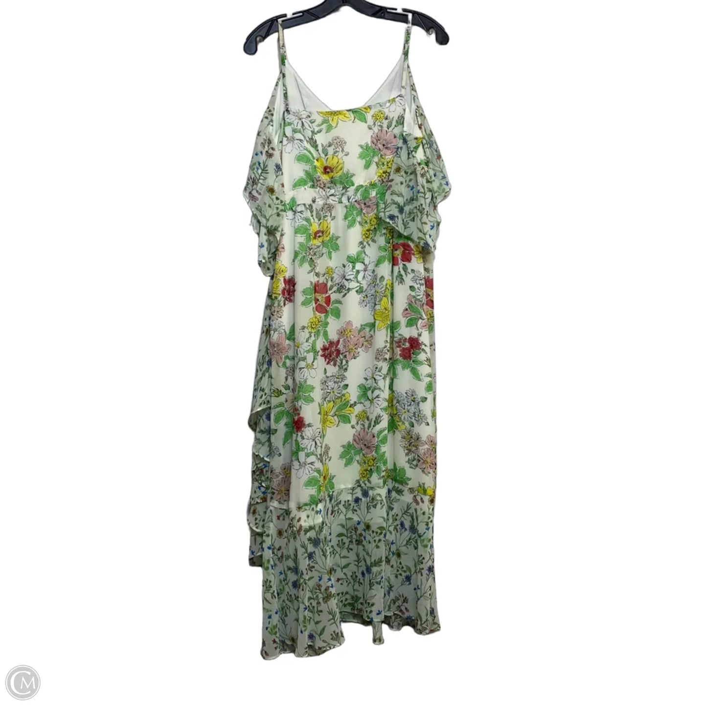 Dress Casual Maxi By Nanette By Nanette Lepore In Green & White, Size: L