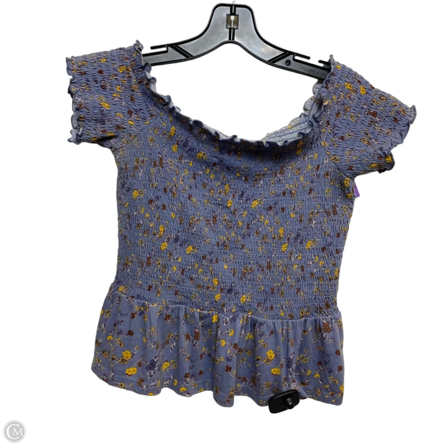 Top Short Sleeve By American Eagle In Blue, Size: M