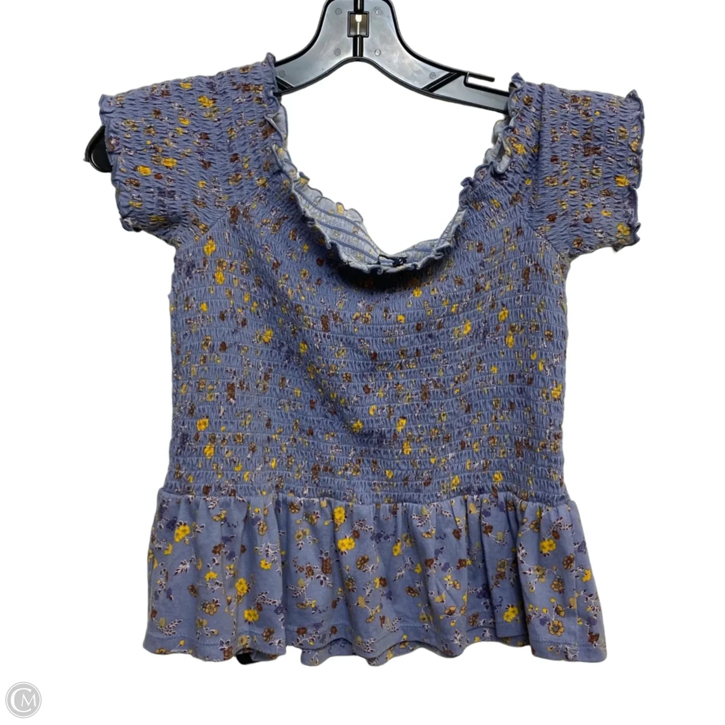 Top Short Sleeve By American Eagle In Blue, Size: M