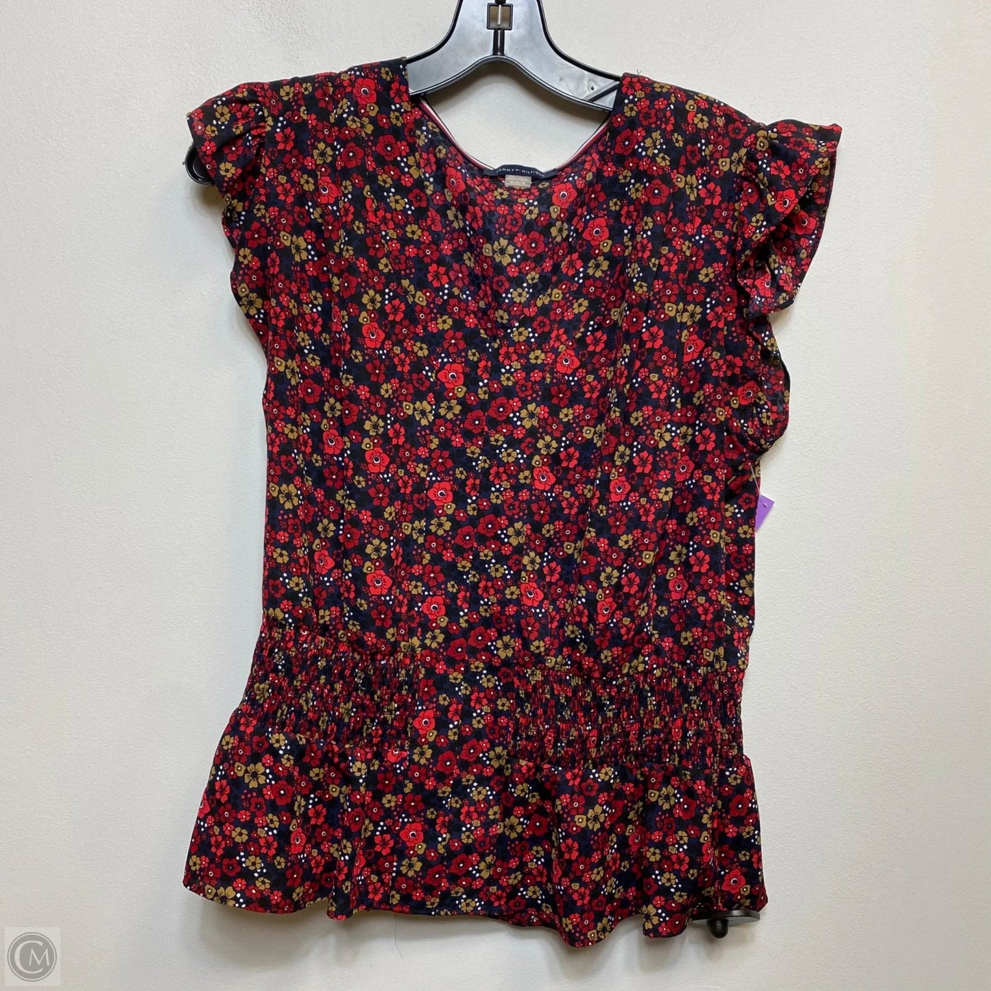 Top Sleeveless By Tommy Hilfiger In Blue & Red, Size: M