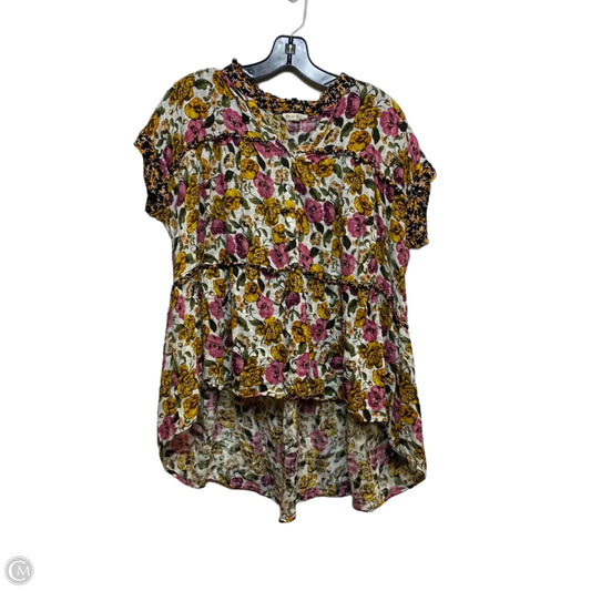 Top Short Sleeve By Jane And Delancey In Multi-colored, Size: L