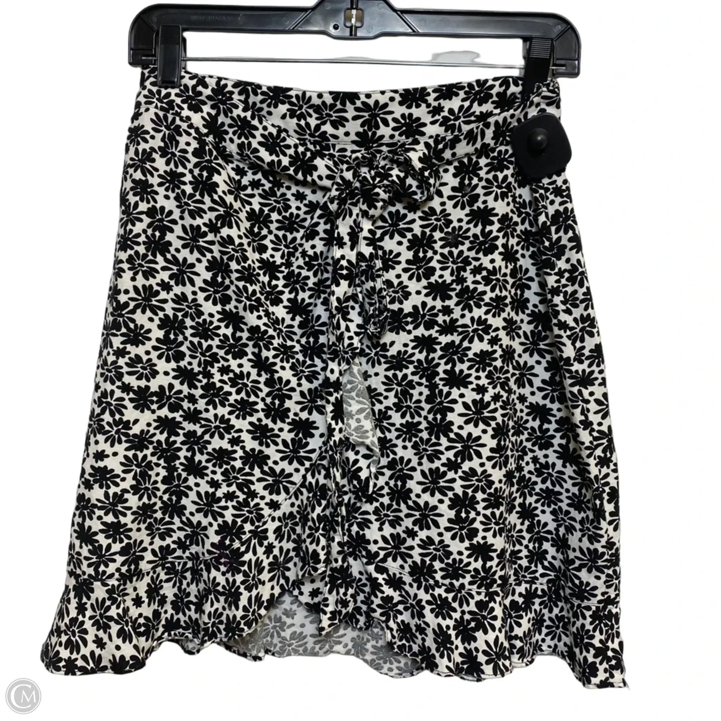 Skirt Mini & Short By Loft In Black & White, Size: 0p