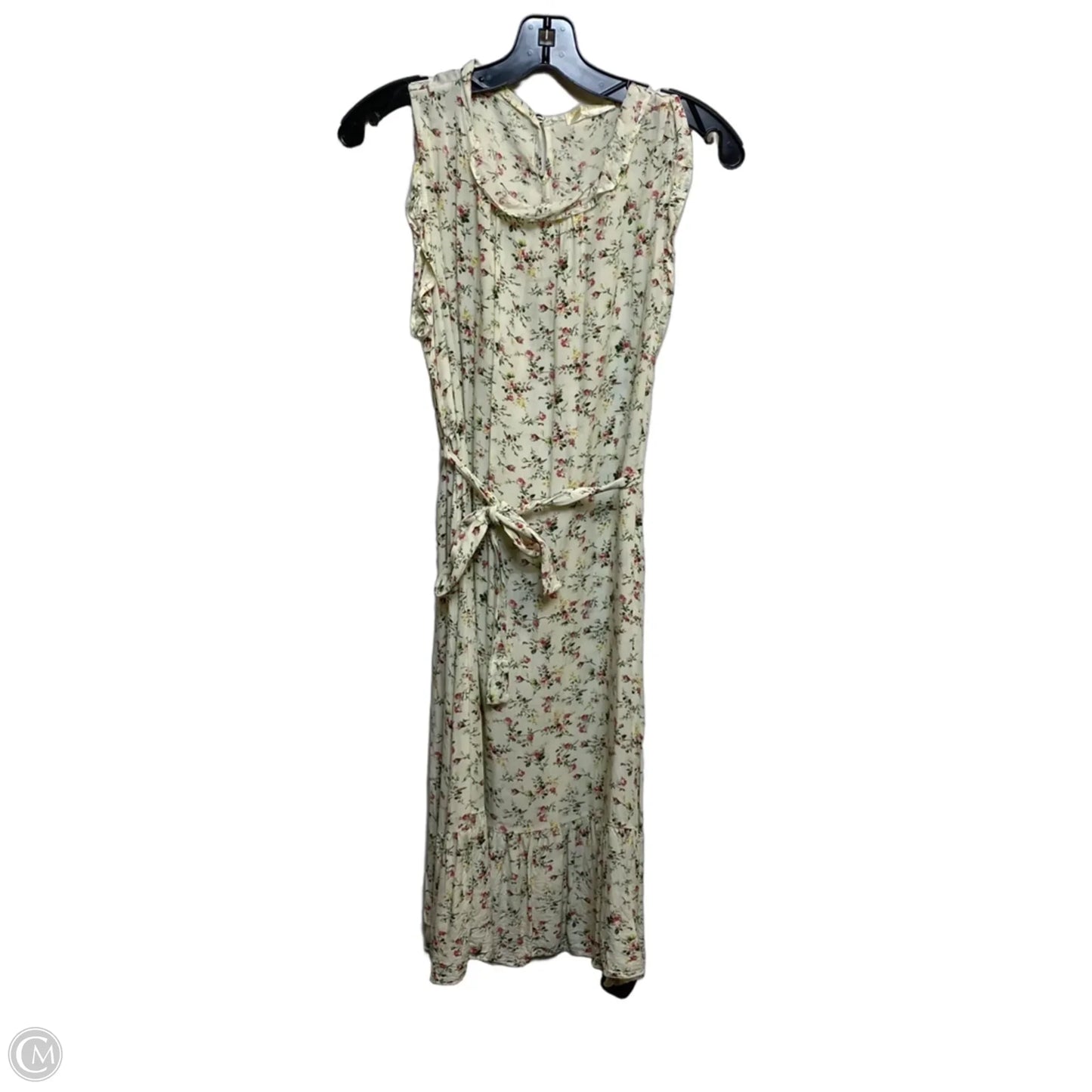Dress Casual Short By Seven Island In Cream & Pink, Size: L