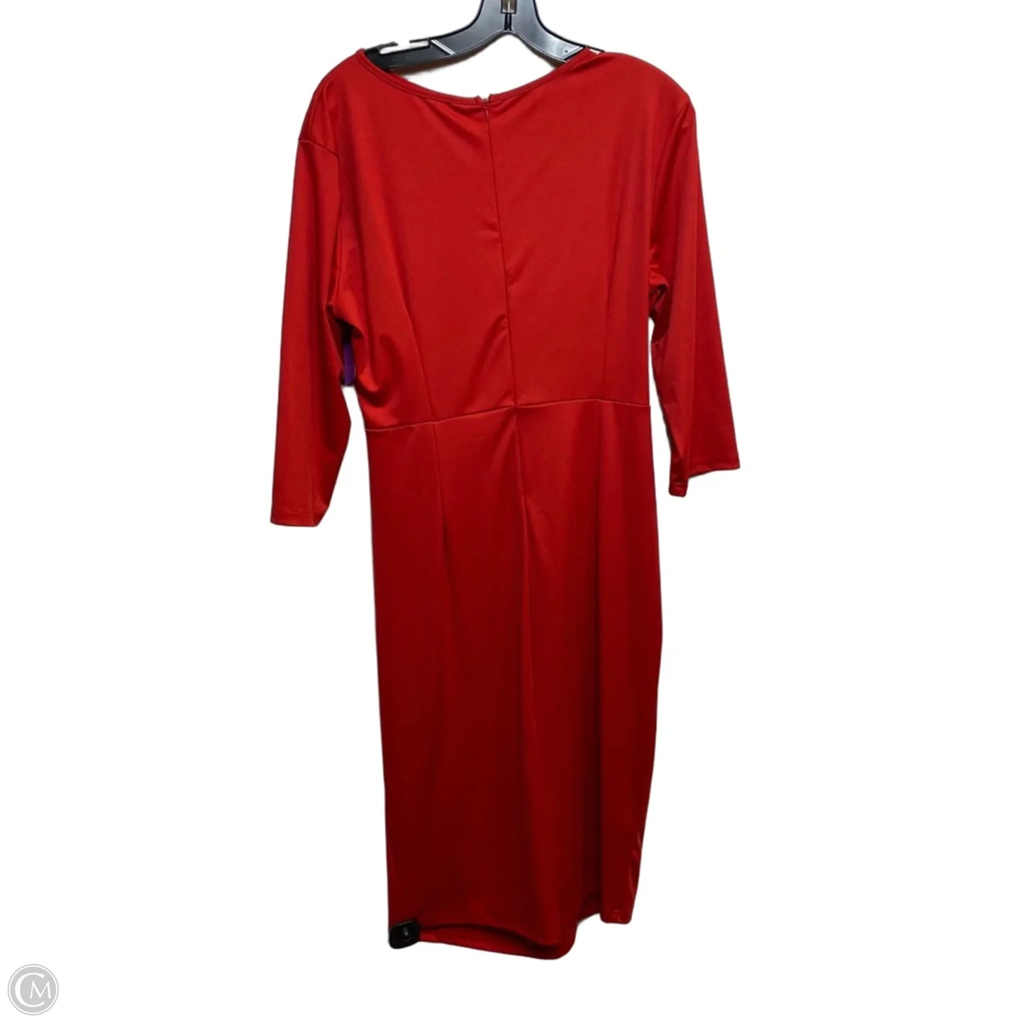 Dress Casual Midi By Cmf In Red, Size: Xl