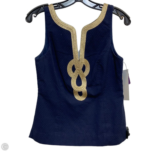 Top Sleeveless Designer By Lilly Pulitzer In Blue, Size: S