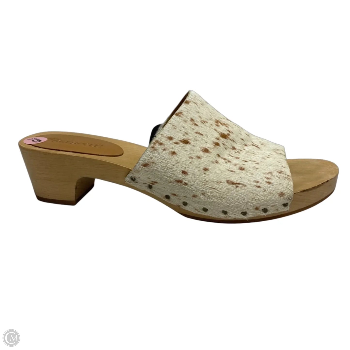 Sandals Heels Block By Madewell In Cream & Tan, Size: 9