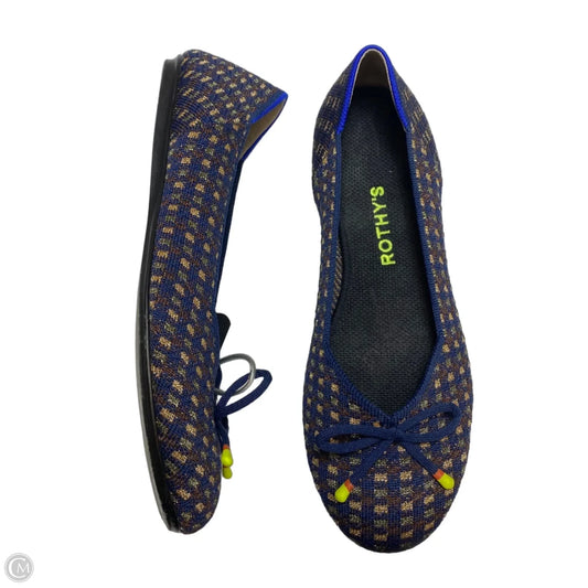 Shoes Designer By Rothys In Blue & Brown, Size: 7.5