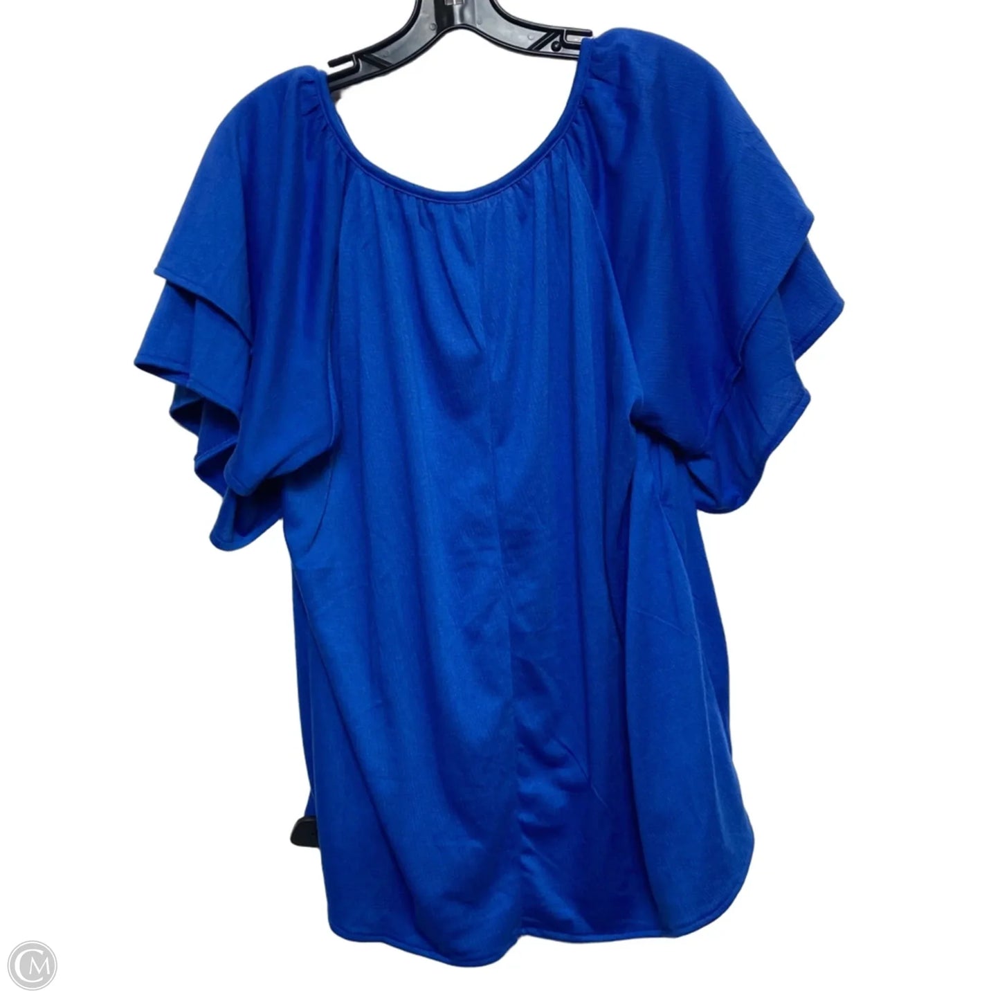 Top Short Sleeve By Cato In Blue, Size: Xl