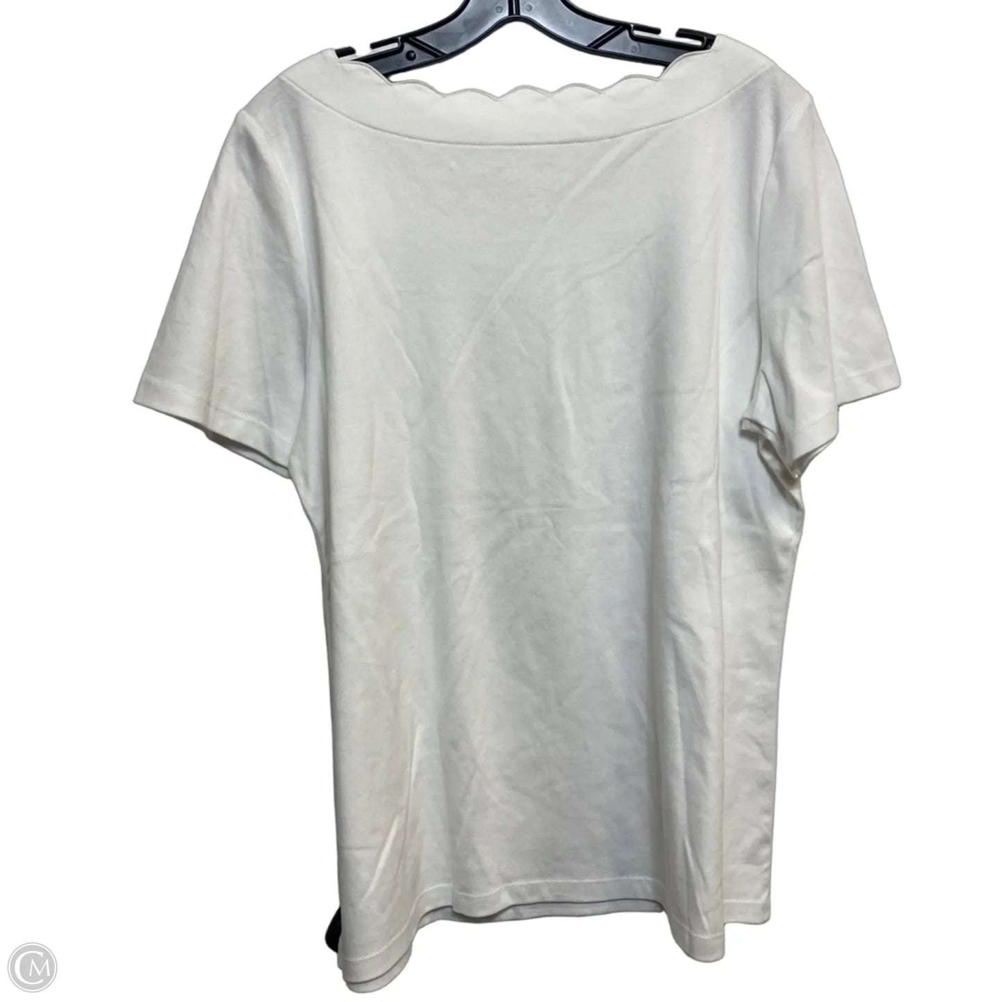 Top Short Sleeve By Kim Rogers In White, Size: Xl