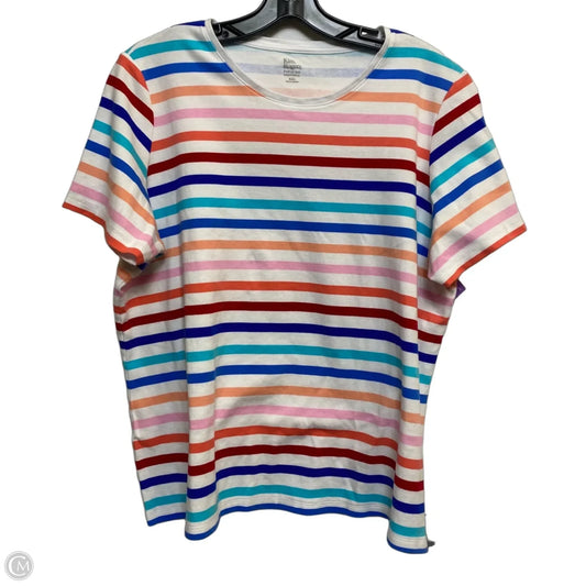 Top Short Sleeve By Kim Rogers In Multi-colored, Size: Xxl