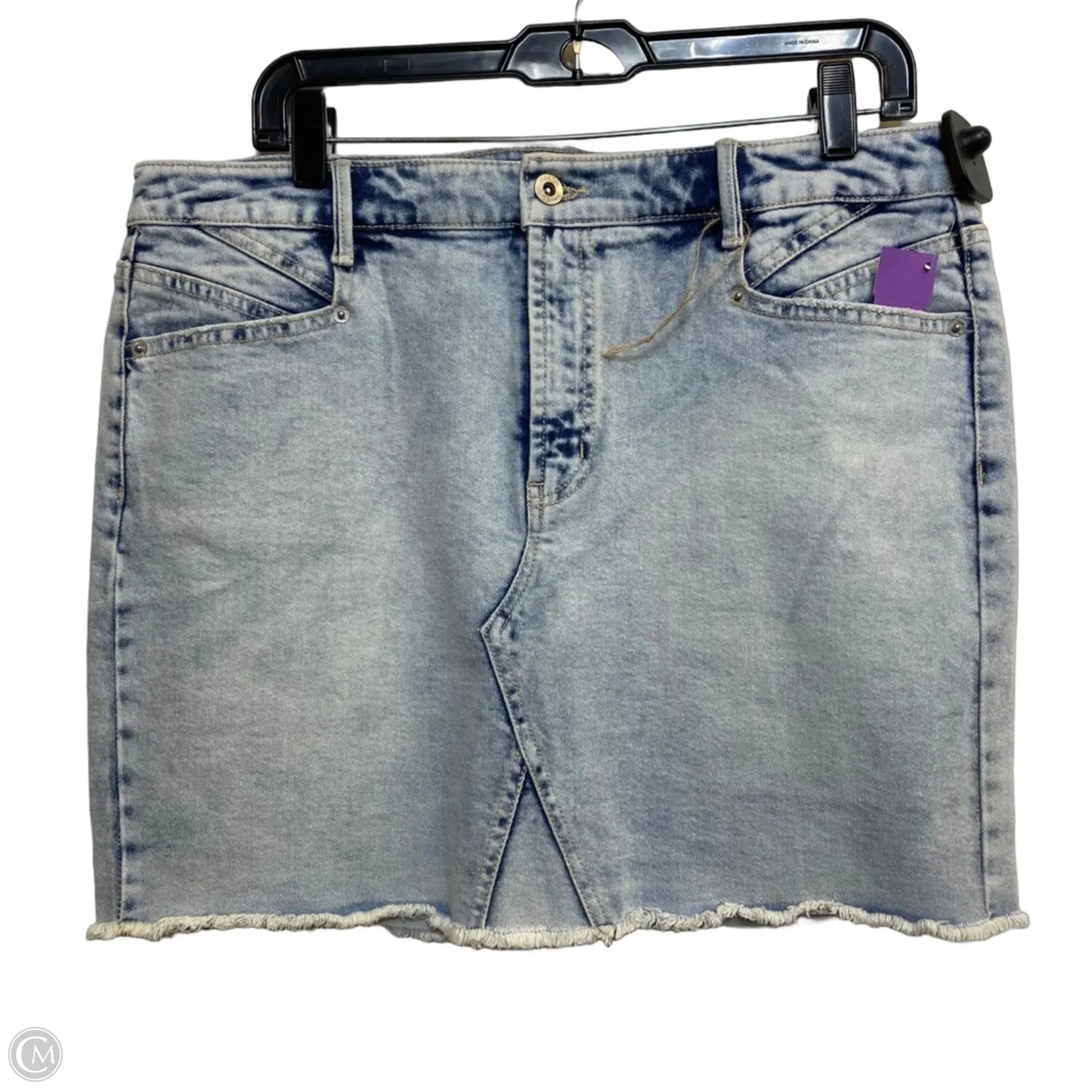 Skirt Mini & Short By Jessica Simpson In Blue Denim, Size: 12
