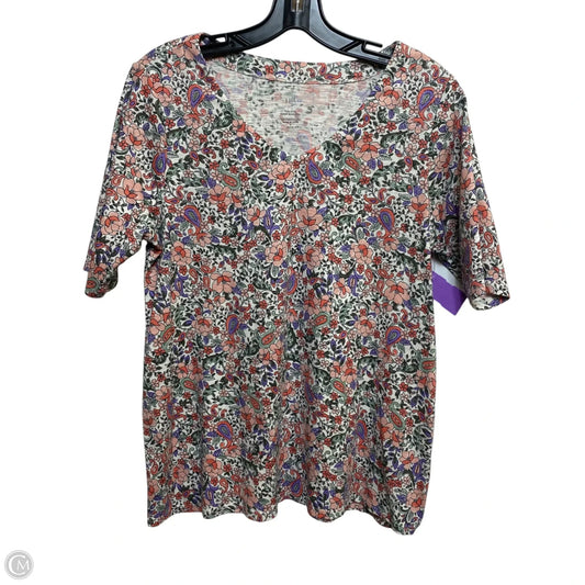 Top Short Sleeve By J. Jill In Multi-colored, Size: Mp