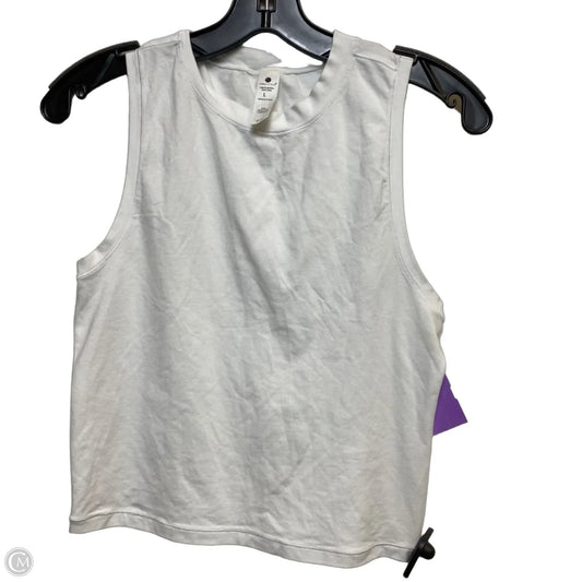 Athletic Tank Top By Yogalicious In White, Size: L