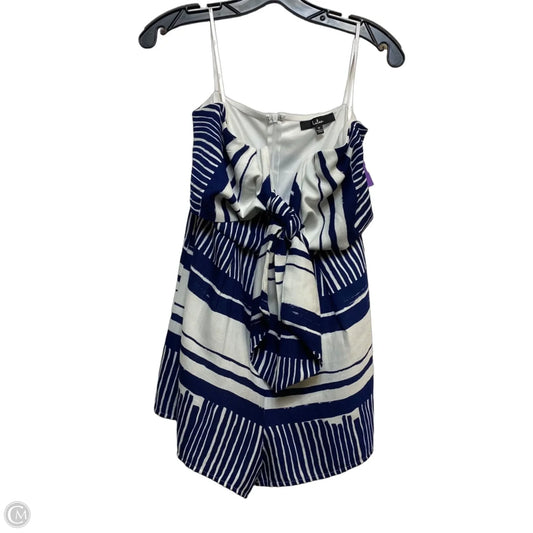 Romper By Lulus In Blue & White, Size: M