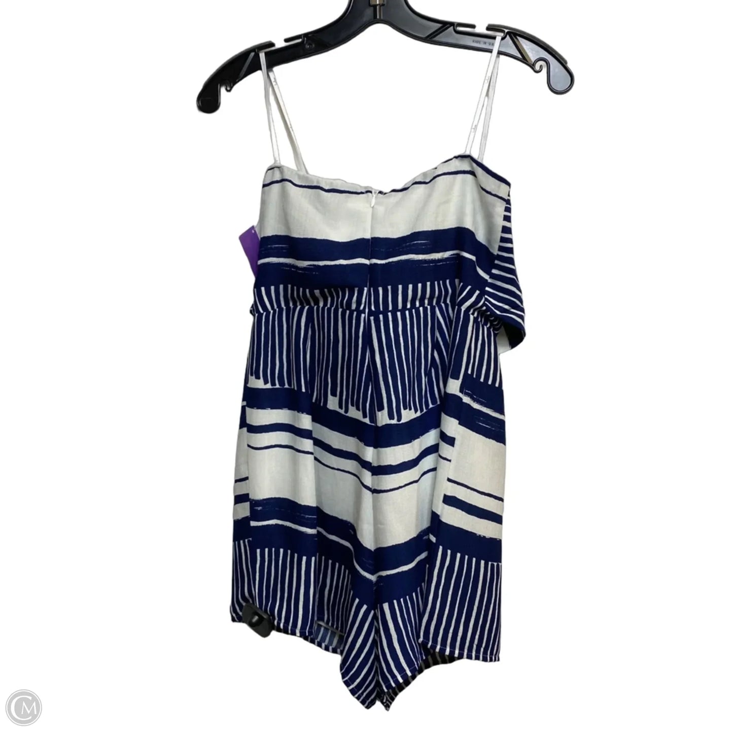 Romper By Lulus In Blue & White, Size: M