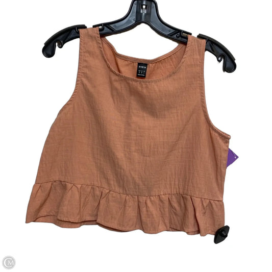 Top Sleeveless By Shein In Peach, Size: M