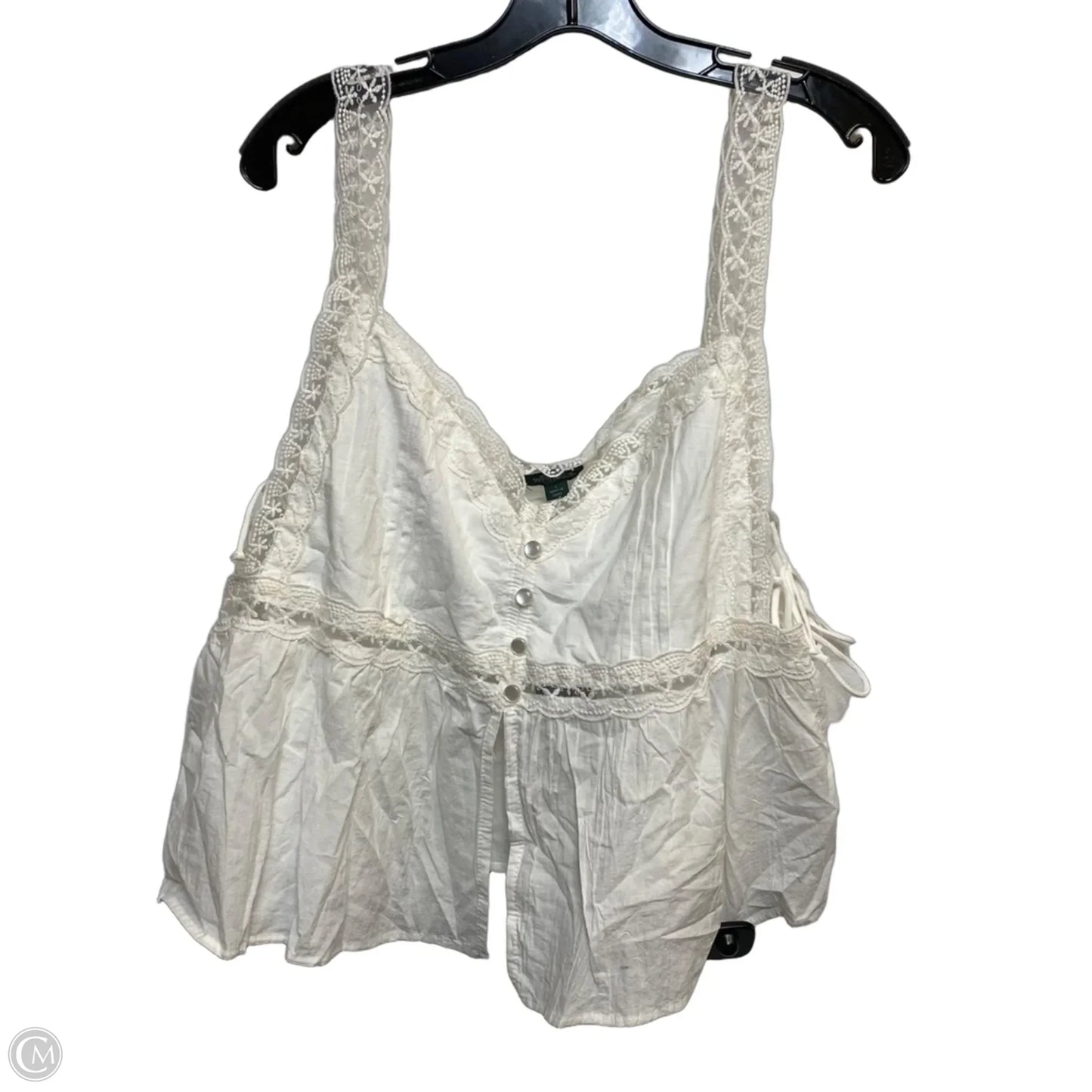 Top Sleeveless By Wild Fable In White, Size: L