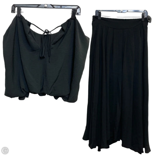 Skirt Set 2pc By Blu Pepper In Black, Size: L