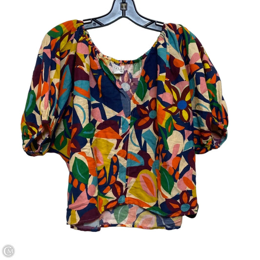 Top Short Sleeve By Velvet In Multi-colored, Size: Xs