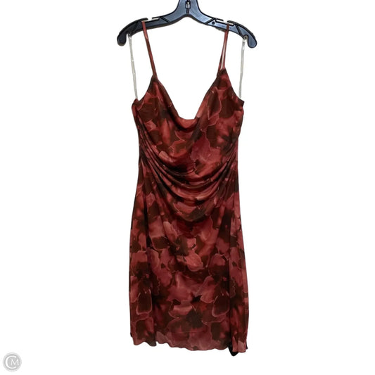 Dress Casual Short By Persaya In Brown & Pink, Size: 2x